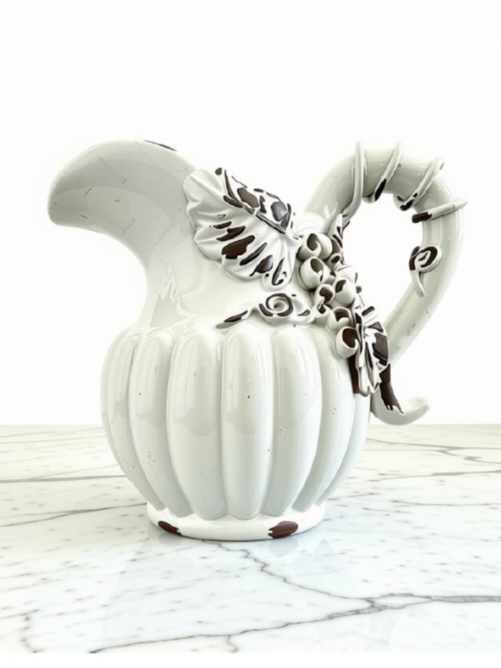 Vintage Farmhouse Ceramic Pitcher